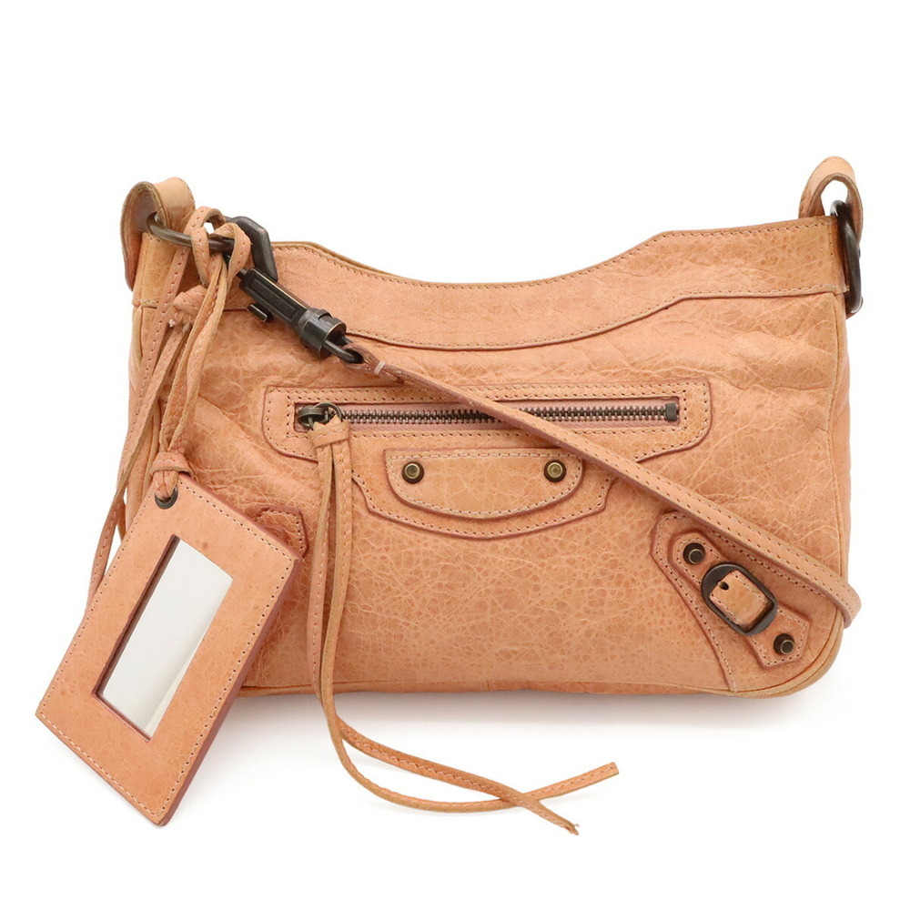 BALENCIAGA The Hip Shoulder Bag, Pochette, Clutch Leather, Salmon Pink, Item ...
